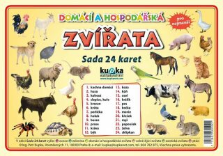 Sada 24 karet Zvířata domácí a hospodářská - Petr Kupka