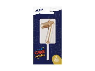 Dortová svíčka MFP balonek č. 7 zlatá - 