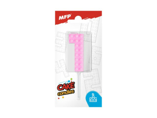 Dortová svíčka MFP blok č. 1 růžová - 