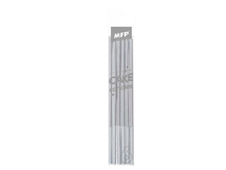 Dortové svíčky MFP 6ks 14cm stříbrné - 