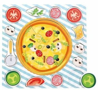 Dřevěné puzzle - Pizza - neuveden