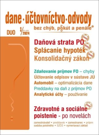 DUO 3/2024 – Dane, účtovníctvo, odvody - Ján Mintál,Ladislav Hrtánek,Miroslava Brnová,Jarmila Strählová