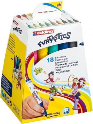 Edding Dětské fixy Funtastics 14, sada 18 barev pro menší děti (poškozené) - neuveden