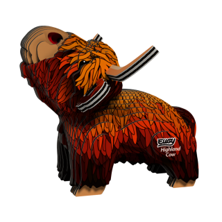 EUGY Kráva skotská 3D kartonová skládačka - 