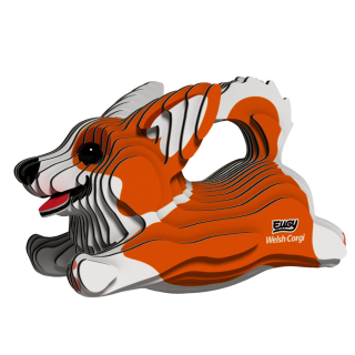EUGY Pes Welsh Corgi 3D kartonová skládačka - 