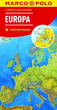 Evropa 1:2,5M//mapa (ZoomSystem) MD - neuveden