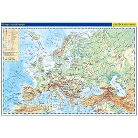 Evropa fyzická / politická mapa 1:17 mil. - neuveden
