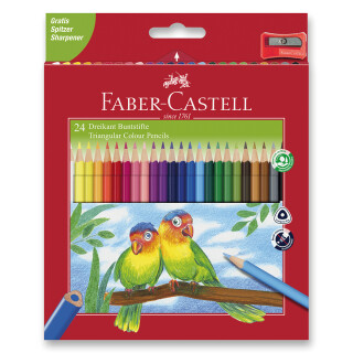Faber - Castell Pastelky trojhranné ECO 24 ks + ořezávátko (poškozené) - neuveden