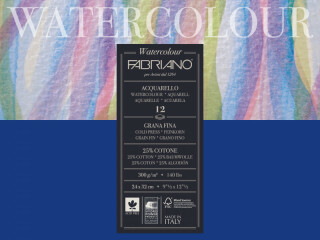 Fabriano Watercolour 300g 18x24cm cold pressed, blok pro akvarel - 