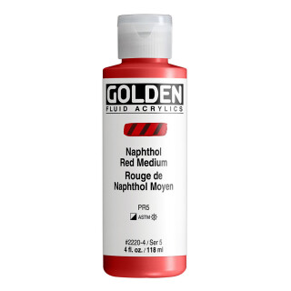 Akryl Golden Fluid 118ml – 2220 Naphthol Red Medium - 