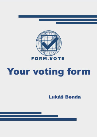 FORM.VOTE  Your voting form - Lukáš Benda