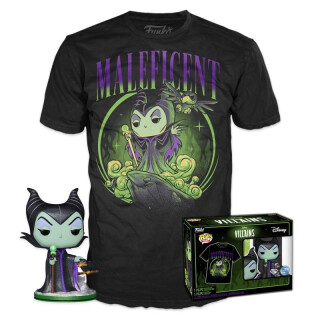 Funko POP & Tee: Disney Villains - Maleficent (velikost trička L) (poškozené) - neuveden