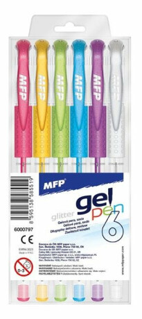 Gelové pero set GLITTER 6 ks - neuveden