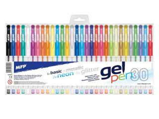 Gelové pero set 30ks -30 mix - 