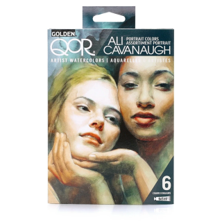 Golden QoR Ali Cavanaugh Portrait Colors Set - portrétní sada akvarelových barev QoR, 6 x 5 ml - 