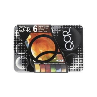 Golden QoR Earth Colors Set - sada akvarelových barev QoR, 6 x 5 ml - 
