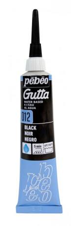 Gutta na hedvábí Pébéo 20ml – černá - 