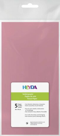 HEYDA Hedvábný papír 50 x 70 cm - růžový 5 ks - neuveden