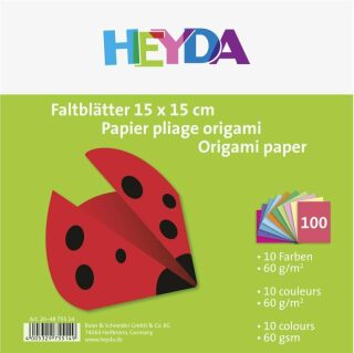 100 ks Origami 15x15 60g 10 barev - neuveden