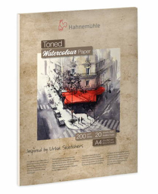 Hnědý akvarelový blok HHM A4 200g - 