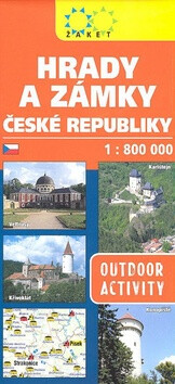 Hrady a zámky České republiky. Mapa 1:800000 - 