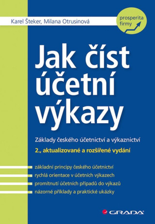 Jak číst účetní výkazy - Základy českého účetnictví a výkaznictví - Karel Šteker,Milana Otrusinová