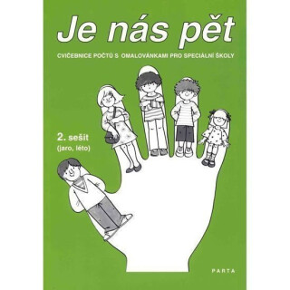 Je nás pět: Cvičebnice počtů s omalovánkami - 2. sešit (poškozené) - Krista Hemzáčková