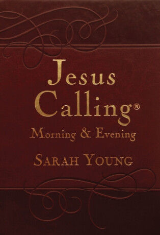 Jesus Calling Morning and Evening, Brown Leathersoft Hardcover, with Scripture References - Sarah Young