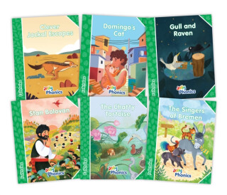 Jolly Phonics Folktales Green Readers (Level 3) Complete Set (1-6) - Louise Van-Pottelsberghe