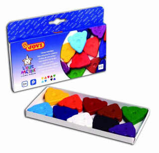 JOVI voskovky MEDVÍDEK, trojúhelníkové 10 ks, 10 barev, základní (Defekt) - neuveden