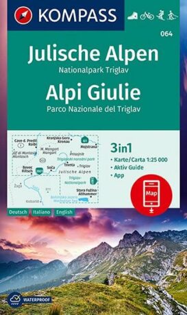 Julische Alpen, Nationalpark Triglav, Alpi Giulie, Parco Nazionale del Triglav 1:25 000 / turistická mapa KOMPASS 064 - neuveden