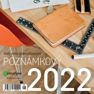 Kalendář 2022 - Poznámkový, malý stolní týdenní, 143 x 140 mm - neuveden