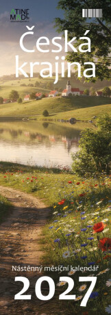 Kalendář 2027 Česká krajina, nástěnný, kravata, 14,8 x 42 cm - 