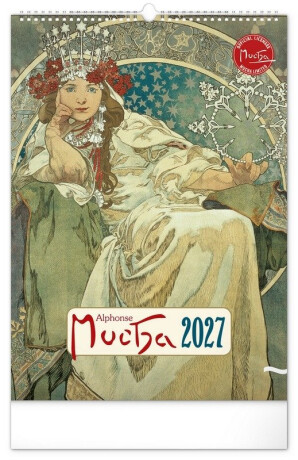 Kalendář 2027 nástěnný: Alfons Mucha, 33 x 46 cm - 