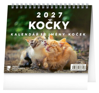 Stolní kalendář Kočky - se jmény koček 2027 - 