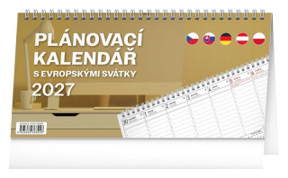 Stolní kalendář Plánovací s evropskými svátky 2027 - 