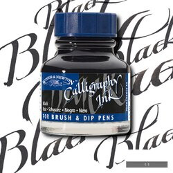Kaligrafický inkoust W&N 30ml – 030 Black - 