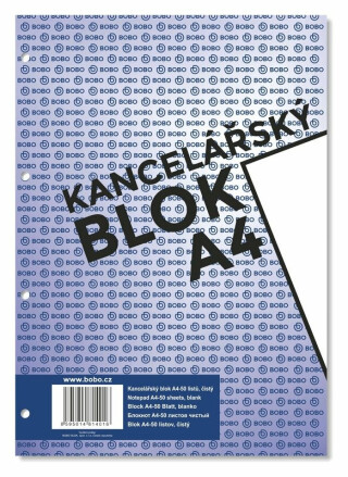 Kancelářský blok A4, čistý, 50 listů (poškozené) - neuveden