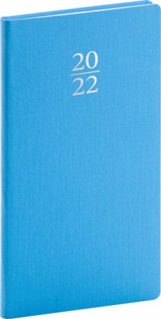Diář 2022: Capys - světle modrý/kapesní, 9 x 15,5 cm - neuveden