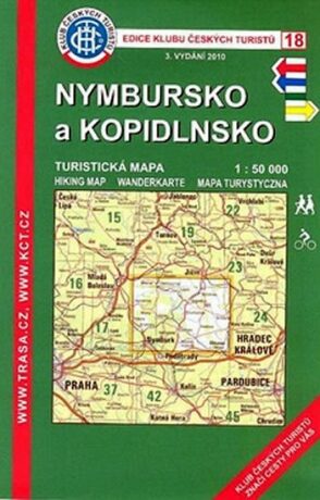 KČT 18 Nymbursko a Kopidlnsko 1:50.000 Turistická mapa - neuveden