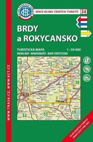 KČT 34 Brdy a Rokycansko 1:50 000 / Turistická mapa, 9. vydání 2023 - kolektiv autorů