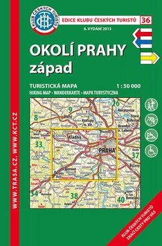 KČT 36 Okolí Prahy západ 1:50 000 / Turistická mapa, 1. vydání 2017 - kolektiv autorů