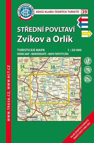 KČT 39 Střední Povltaví, Zvíkov 1:50 000 / Turistická mapa, 7. vydání 2018 - neuveden