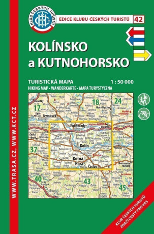 KČT 42 Kolínsko a Kutnohorsko 1:50 000 / Turistická mapa, 1. vydání 2017 - neuveden