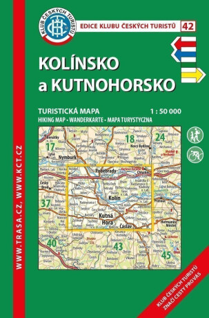 KČT 42 Kolínsko a Kutnohorsko 1:50 000 / Turistická mapa, 1. vydání 2017 - neuveden