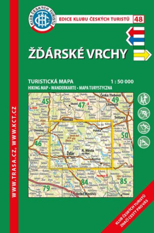 KČT 48 Žďárské vrchy 1:50 000 / Turistická mapa, 8. vydání 2021 - neuveden