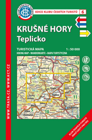 KČT 6 Krušné hory - Teplicko 1:50 000 / Turistická mapa, 6.  vydání 2019 - neuveden