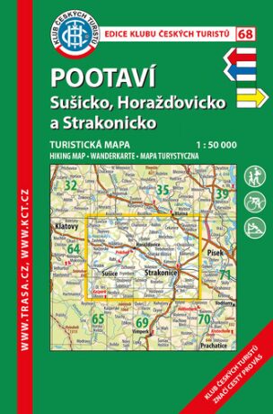 KČT 68 Pootaví, Sušicko, Horažďovicko 1:50 000 / turistická mapa - neuveden