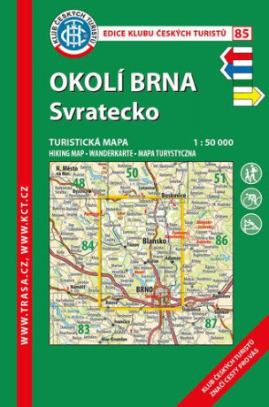 KČT 85 Okolí Brna, Svratecko 1:50 000 / Turistická mapa, 8. vydání 2021 - neuveden