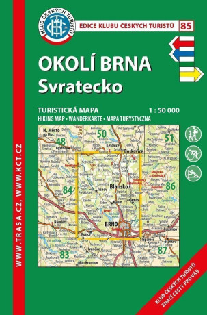 KČT 85 Okolí Brna, Svratecko 1:50 000 / turistická mapa - neuveden